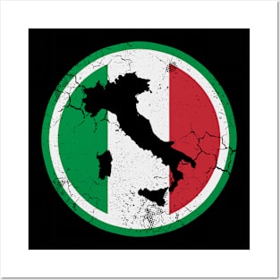 Italy Italian Flag Map Italia Posters and Art